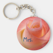 Mrs. keychains Pink Rose Flower key chain gifts