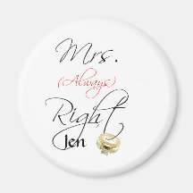 Mrs Right Refrigerator Magnets