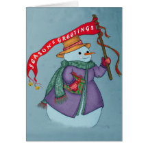 Mrs Snowmans Special Delivery Christmas Card