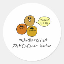 MRSA ROUND STICKER