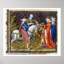 Ms Fr. 120 The Lady of the Lake Meeting Guinevere, Poster