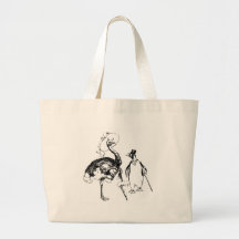 Ms Ostrich and Mr Penguin Tote Bag