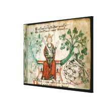 Ms Royal 20 A11  Richard I (1157-99) (The Lion-Hea Gallery Wrapped Canvas