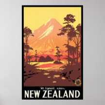 Mt Egmont New Zealand Print
