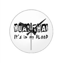 Muay Thai It's in my blood Wallclocks