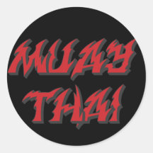 Muay Thai Round Sticker