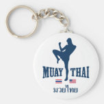 Muay Thai Thailand USA Keychain