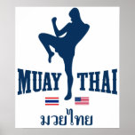 Muay Thai Thailand USA Print