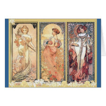 Mucha ~ Panel of Three Cards