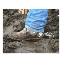 Muddy Cowboy Boot 11x14 Photo Art