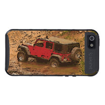 Muddy red artistic canvas jeep iphone 5 cargo case cover for iPhone 5