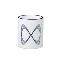 Mug - blue spiral in shape of bow