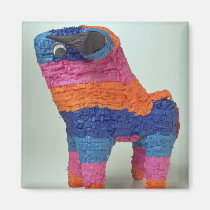 Multi Colour Bull pinata for parties magnets
