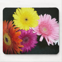 Multi coloured gerbers mouse pads