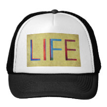 Multi-Coloured Life Vintage Style Motivation Mesh Hats