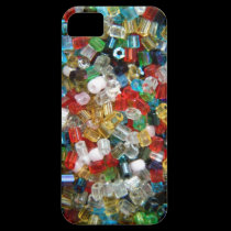 Multi-coloured seed beads texture casemate cases