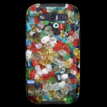 Multi-coloured seed beads texture casemate cases