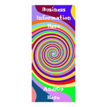 Multi-coloured Swirl 2012 Calendar Bookmark Rack Full Color Rack Card