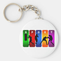 Multicolor Boxing Emblem Keychain