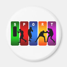 Multicolor Boxing Emblem Magnet