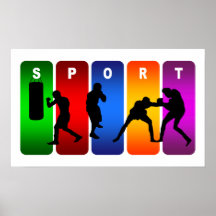 Multicolor Boxing Emblem Poster