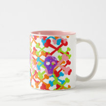 Multicolor Crossbones Coffee Mugs