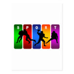 Multicolor Football Emblem Postcards