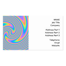 Multicolor Psychedelic Twist Swirl Pattern. Business Card