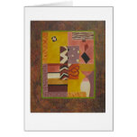 Multicolored modern abstract art card