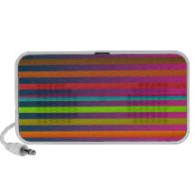 Multicolored stripes on dark fuchsia speaker