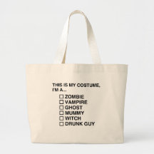 MULTIPLE CHOICE HALLOWEEN COSTUME GUY CANVAS BAGS