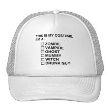 MULTIPLE CHOICE HALLOWEEN COSTUME GUY MESH HAT