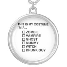 MULTIPLE CHOICE HALLOWEEN COSTUME GUY PENDANT