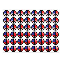 Multiple Patriotic Peace Signs Custom Invites