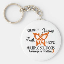 Multiple Sclerosis Celtic Butterfly 3 Key Chains