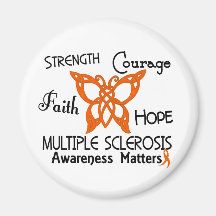 Multiple Sclerosis Celtic Butterfly 3 Refrigerator Magnets