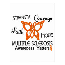 Multiple Sclerosis Celtic Butterfly 3 Post Card