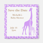 Mum and Baby Giraffe Save the Date Magnets