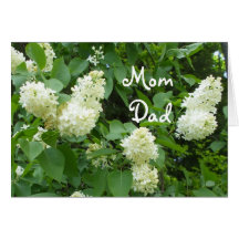 Mum and Dad White Lilacs Cards