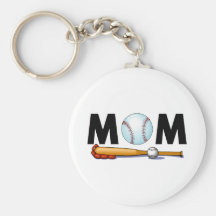 Mum Baseball Bat and Ball Key Chains