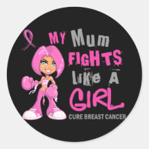 Mum Fights Like Girl Breast Cancer 42.9.png Sticker