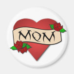 Mum heart tattoo magnet