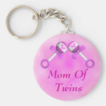 Mum Of Twin Girls Keychain