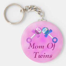 Mum of Twins Keychain (boy, girl)