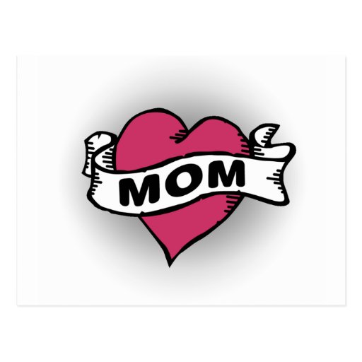 Mum Tattoo Post Card