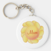 Mum (yellow flower) keychains