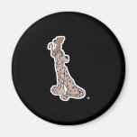 mummy and baby cheetah refrigerator magnet