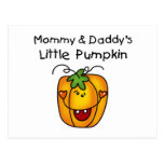 Mummy and Daddy's Pumpkin Tshirts and Gifts Postcard
