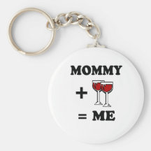 Mummy and wine equals me baby t-shirt keychains