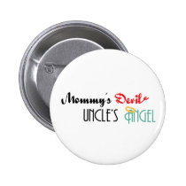 Mummy's Devil, Uncle's Angel buttons by pb_family2 Mummy's Devil, Uncle's Angel buttons